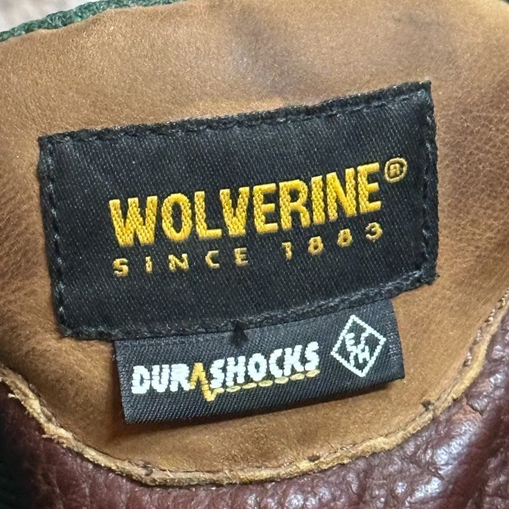 Wolverine DuraShocks Work Boots Brown‎ Leather 03979 Vibram Mens 9.5 M Gorpcore